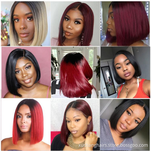180%density Glueless Peruvian HumanHair DarkRed 99jLaceFront